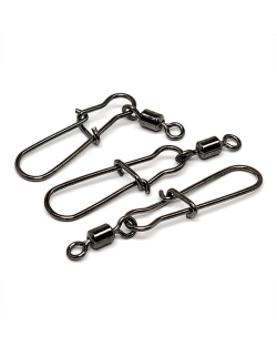 Gamakatsu Duo Lock Snap with Superline Swivel Size 8 50lb Pack of 5 406400-8