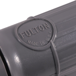Fulton MX-993/U Waterproof 2 D-Cell ABS Flashlight logo closeup