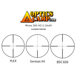 Minox ZA5 HD 2-10x40 Rifle Scope BDC 600 Reticle 66411
