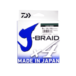 Daiwa J-Braid X4 Braided Fishing Line Dark Green 6lb 150 Yards JB4U6-150DG