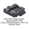 LPA TPU Adjustable Rear Sight for Colt Government 1911-A1 White Dot TPU45CT-30