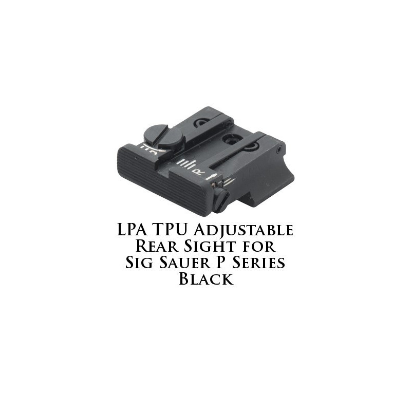 LPA TPU Adjustable Rear Sight for Sig Sauer P Series Black TPU25SS-07
