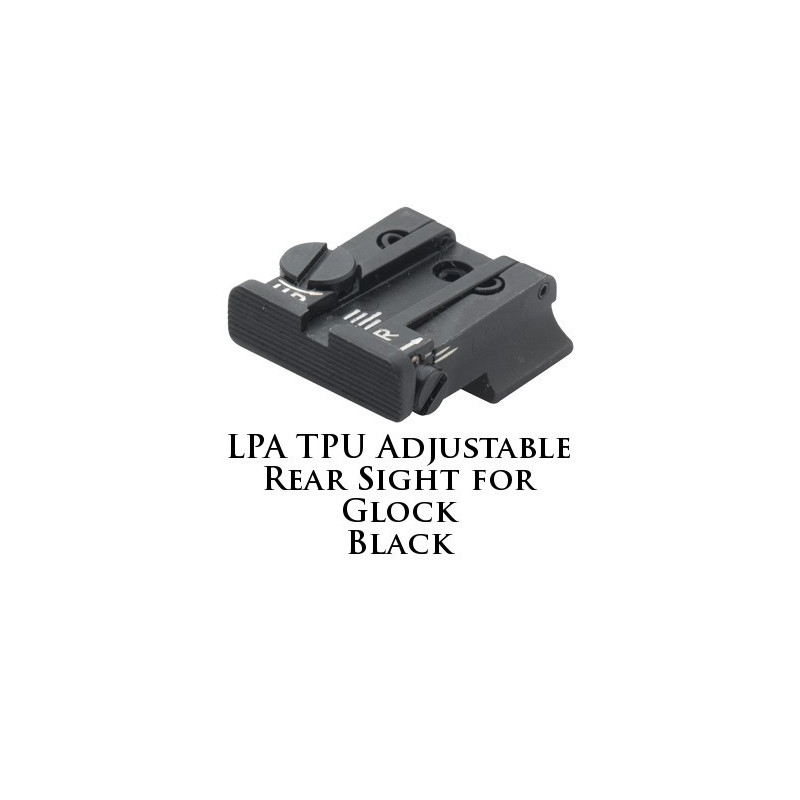LPA TPU Adjustable Rear Sight for Glock Black TPU32GL-07