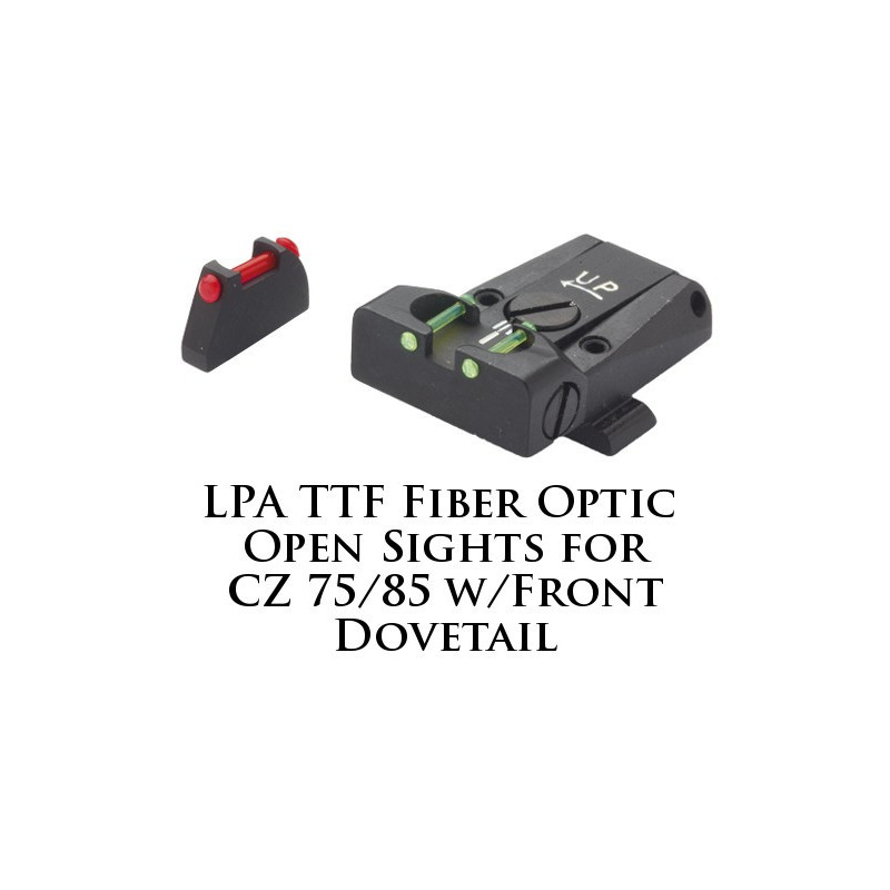 LPA TTF Adjustable CZ 75/80 Fiber Optic Sight TTF86CZ