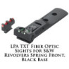 LPA TXT Fiber Optic Sights for S&W Revolvers Black Base Spring Front TXT02-F2 LPA TXT Fiber Optic Sights for S&W Revolvers Black Base Spring Front TXT02-F2