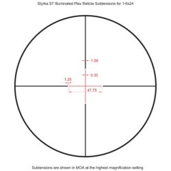 Styrka S7 1-6x24 SF Riflescope Illuminated Plex ST-95006