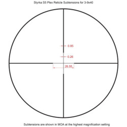 Styrka S5 3-9x40 SF Riflescope Plex ST-93031
