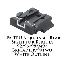 LPA TPU Adjustable Rear Sight for Beretta White Outline TPU92BE-18
