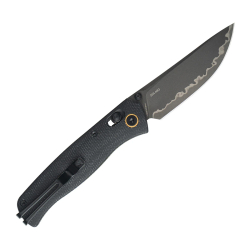 SRM Medal 3.2 Inch EDC Knife Laminated 140Cr Steel Black SRM-255L-MB2
