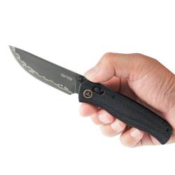 SRM Medal 3.2 Inch EDC Knife Laminated 140Cr Steel Black SRM-255L-MB2