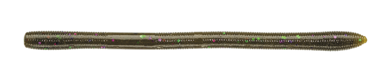 Daiwa Yamamoto Neko Crawler 5" Worm Green Pumpkin with Green/Purple Flake NC-5-301