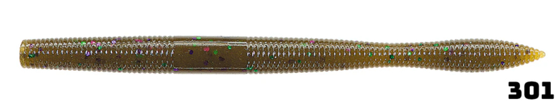 Daiwa Yamamoto Neko Fat 5" Worm Green Pumpkin Purple Flake NF-5-301