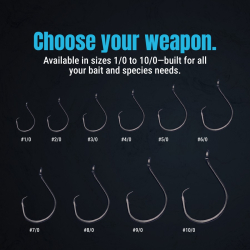 Reaction Tackle Heavyweight Catfish Circle Hook Sizes