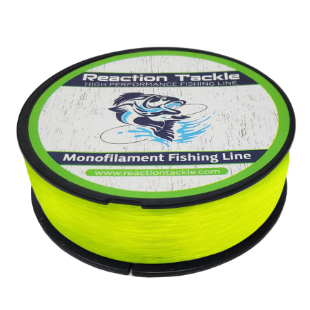 Reaction Tackle Monofilament Fishing Line High Vis Yellow 00lb 1600 Yards RT-FLMY101600