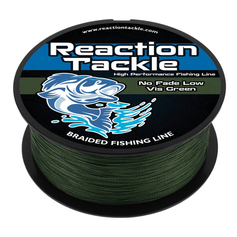 Reaction Tackle Braided Fishing Line Low-Vis Green 20lb 150 Yards RT-FLBG020150