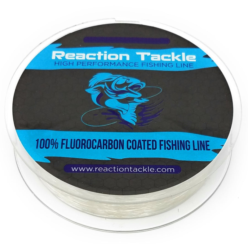 Reaction Tackle Fluorocarbon Coated Fishing Line Clear 6lb 350 Yards RT-FLFCC060350