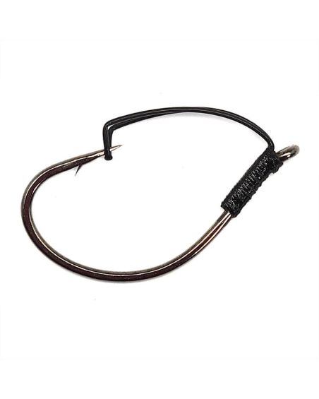 Gamakatsu Weedless Drop Shot Hook No.1 NS Black Pack of 5 50910
