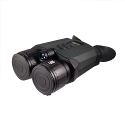 LN-QE-B50 Luna Optics Quantum Elite Digital 4K Night Vision Binocular 6-36x50 front view with lens caps