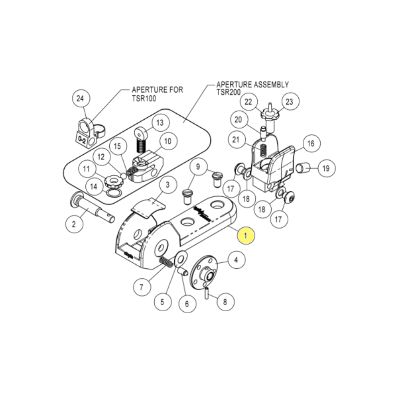 Tech Sights Rear Sight Base for TSR100 and TSR200 TS00138