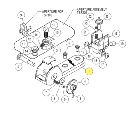 Tech Sights Rear Sight Base for TSR100 and TSR200 TS00138