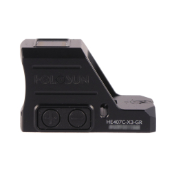 Holosun HE407C X3 Green Reflex Sight HE407C-X3-GR left side view