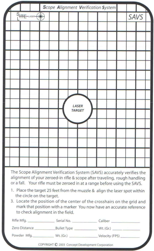 SiteLite SAVS Target